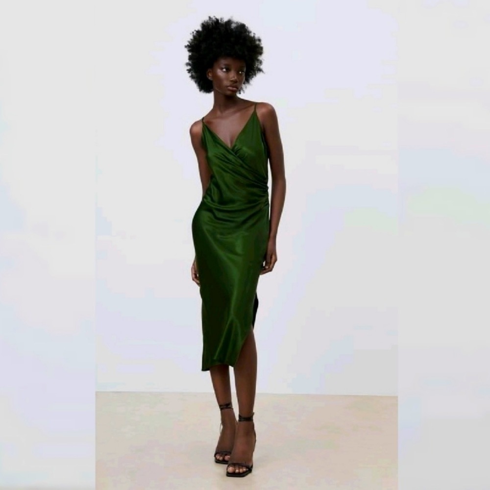 ZARA Draped Camisole Dress